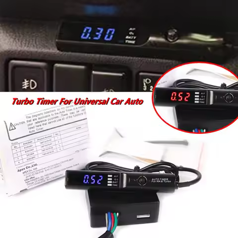 Universal Auto 12V Car Electronic Digital Turbo Timer Red / Blue LED Digital Display For Turbo & NA 