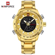 NAVIFORCE Luxury Brand Mens กีฬานาฬิกาควอตซ์ Led นาฬิกากันน้ำผู้ชายนาฬิกาข้อมือสำหรับผู้หญิงทหารนาฬิกา Relogio Masculino