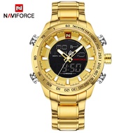 NAVIFORCE Luxury Brand Mens กีฬานาฬิกาควอตซ์ Led นาฬิกากันน้ำผู้ชายนาฬิกาข้อมือสำหรับผู้หญิงทหารนาฬิ