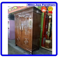 HARGA PROMO LEMARI PAKAIAN JATI 2 PINTU