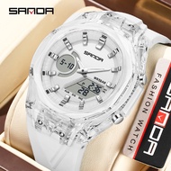 SANDA 6283 Fashion Electronic Quartz Watches for Man Dual Display Students Clock  -19