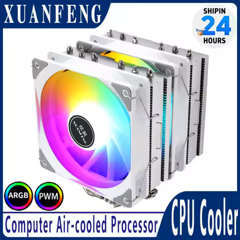 XUANFENG Compatible LGA2011-3 115x 1700 18xx AM4 AM5 x79 x99 Cpu Fan Twin tower 6 Heat Pipe Radiator