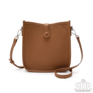 2R Aish Cowhide Echire style Portable Crossbody Bag Leather Feel Brown