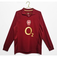 #A 05-06 Home Long Sleeve Retro Soccer Jersey Football #HENRY #BERGKAMP