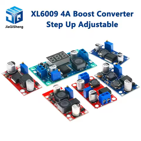 XL6009 4A Boost Converter Step Up Adjustable 15W 5-32V to 5-50V DC-DC Power Supply Module High Perfo