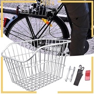 [Perfk] Rear Bike Basket Lightweight Easy Install Basket for Child Folding Bikes