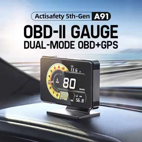 New Car Meter A91 HUD Voltage Speed RPM Turbo Oil Temp Gauge Headup Display for Car Electronicos Hud