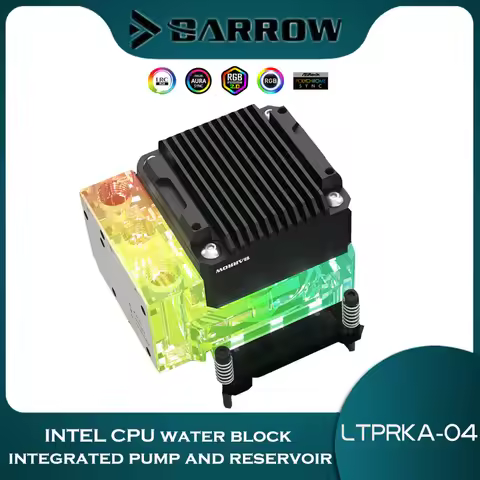 Barrow 1700 CPU Block Pump Combo 17W PWM Pump For Intel 1200 AMD AM5 AM4,X99 X299 Platform, ITX Case