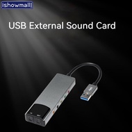 [ISHOWMAL] Aluminum USB External Sound Card with SPDIF Optical Fiber Support AC3  FOR DTS