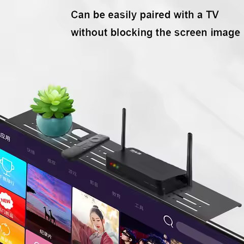 TV Top Shelf Adjustable Computer Monitor Top Shelf,Stable TV Top Storage Bracket Clamp-on Computer S
