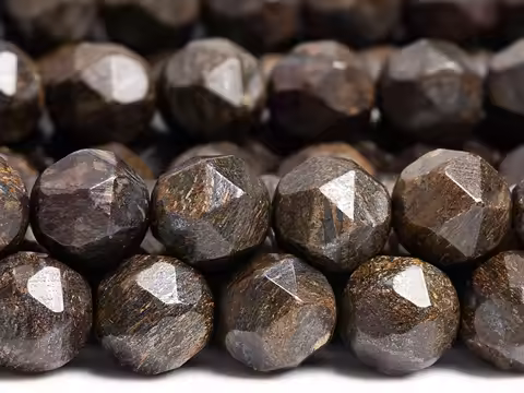 15" Toffee Bar Bronzite Beads Star Cut Faceted Grade AAA Genuine Natural Gemstone Loose Beads 6/8/10