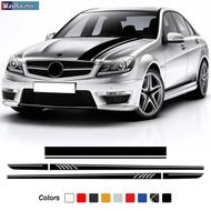 Edition 507 Car Hood Decal Side Stripes Skirt Sticker For Mercedes Benz C Class W204 C63 Coupe Sedan