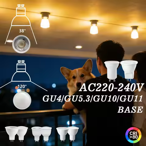 8Pack GU4 GU11 MR11 LED Spotlight Bulbs AC220V 240V 2835 SMD 3W 9W 12W Warm/Cold/Neutral White GU10 