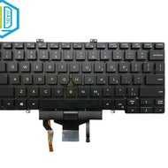 US English Laptop Backlit Point Replacement Keyboard for Dell Latitude 5400 5410 7400 7410 With Back