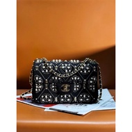 Chanel Chanel Chanel 22c Pearl Velvet Flap Bag Shoulder Armpit Crossbody Bag