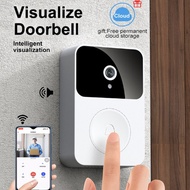 Cerhot doorbell with camera WIFI Doorbell Hd Smart Night Vision Wireless Intercom Doorhole Remote Video Rechargeable