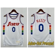 2025 City edition NBA Philadelphia 76ers Tyrese Maxey basketball Hot pressed Jersey
