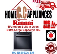 RINNAI RO-E6206XA-EM  6 Function Built-In Oven | Extra Large Capacity: 70L| Free Delivery |