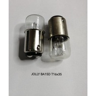 JOLLY BA15D T16X35 24V, 28V 5W&10W, 30V 5W&10W,110V/130V 5W&10W, 240V 5W&10W, 230V 6/10W FILAMENT BU