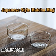 Glass Matcha Bowl With Pouring Spout, Ceremonial Mixing Chawan, Clear Japanese Style Matcha Mug