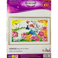 Cross-stitch painting Couple's watch LV3122, size 65 x 42 cm