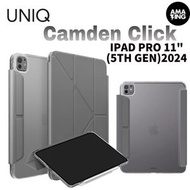 UNIQ - UNIQ Camden Click 磁吸設計 2024 iPad Pro (11吋, M4) 含筆槽多功能極簡透明保護套 Gray灰色