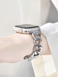 1入組蘋果手錶手帶男女時尚金屬鏈手腕帶，適用於蘋果手錶超級帶49mm 45mm 44mm 42mm 40mm 41mm 38mm系列9 8 7 SE超級 6 5 4 3 2 1，智慧手錶帶手鍊手錶帶，適用於蘋果手錶帶配件