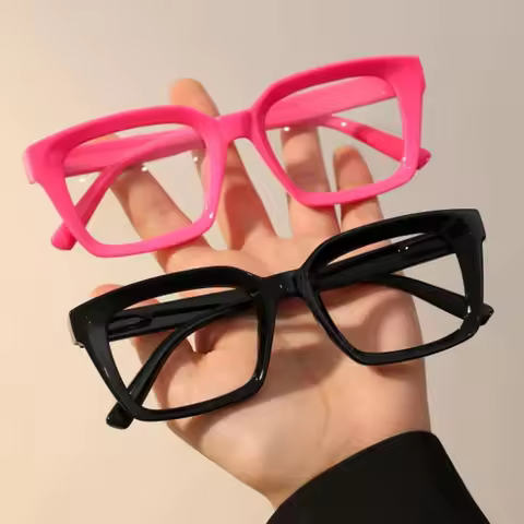 2/3 PCS Women's Square Frame Transparent Glasses fashion Sunglasses Daily Holiday Decoration Glasses