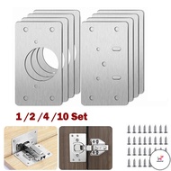 WOW】10Pair Cabinet Hinge Repair Tool Plate Close Hinges Kitchen Cupboard Door Fixing