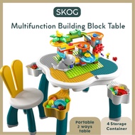 KIDS MULTIFUNCTION Building Block Table & Learning Desk Brick Duplo Table Chair Building Block and c