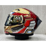 Kyt Helm Kyt K2 Rider Iron Man Paket Ganteng Flat Visor Iridium +