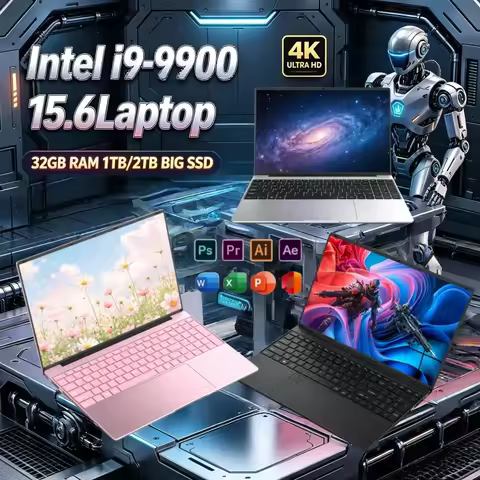 Three Optional Colors Intel I9-9900 15.6 Inch Portable Laptop Fingerprint Lock Smooth Daily Business