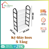 Kệ Giày Dép Khung Inox 5 Tầng ANHOME Chắc Chắn Chịu Lực