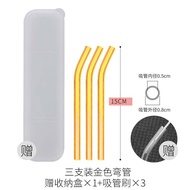 Short Glass Straw 10cm/15cm Heat Resistant Explosion Proof Womens Non-Making Eco Friendly Promote Ma