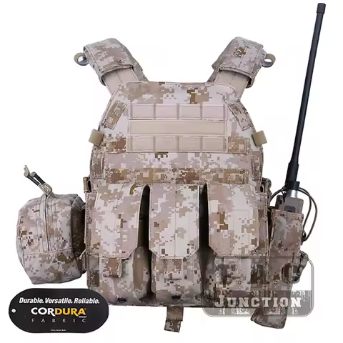 L LBT-6094 Men's AOR1 Color Tactical Combat Vest MOLLE Modular Plate Carrier with Pouches Tactical V