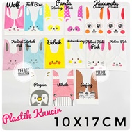 Plastic ponytail snack BIRTHDAY 10x16cm 10pc plastic RABBIT cookies/ candy plastic rabbit plastic