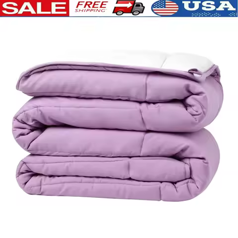 Lightweight Down Comforter Microfiber Duvet Insert Breathable Machine Washable Twin Size Soft Touch 