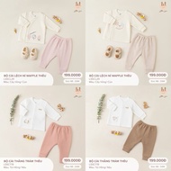[LIL]Long-sleeved set for children to wear in autumn and winter. (1-3m, 3-6m)