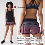 Lululemon Speed Short *H2o Double Gradient H2o Yum Pink Alberta Lake/Black