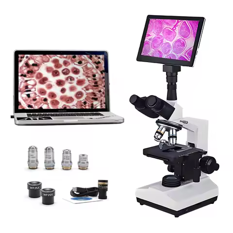 Lab School Digital Biological Microscopio Usb Dental Electron Stereo Trinocular Microscope Binoculai