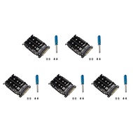 5X M.2 SSD to U.2 Adapter 2in1 M.2 NVMe and -Bus NGFF SSD to PCI-E U.2 SFF-8639 Adapter,Without Shel