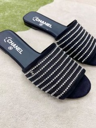 Chanel 水鑽拖鞋