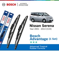 Bosch Advantage U Hook Wiper Set for Nissan Serena C24 (26"/14")
