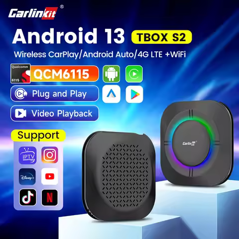2025 CarlinKit 3 In 1 Android 13 S2 CarPlay Ai Box Android Auto Wireless CarPlay Box QCM6115 8-Core 