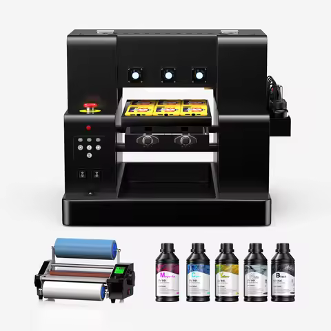 A3 A4 UV Flatbed Printer Epson L805 Rotary Printer for Bottles Phone Case UV DTF AB Film Printing Ma
