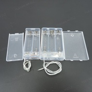 1pcs 3 AA Battery Holder Box Case with Switch 2AA 3AA 3xAA Transparent white 3V 4.5V Battery Holder 