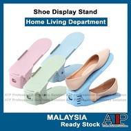 Shoe Display Stand Shoes Storage Organizer Shoes Rack Space Saver Adjustable Double Layer Shoes Organizer Rak Kasut