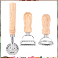 3PCS Ravioli Pasta Cutter Set, Ravioli Stamp Maker with Wooden Handle Ravioli Cutter Ravioli Maker P