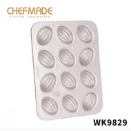 Chefmade Wk-9829 -12 Cup Non Stick Rugby Cake Pan