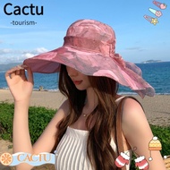 CACTU Beach Hat, Protect Neck Anti-uv Large Brim Sun Hat, Fashion Breathable Four Seasons UV Protection Panama Hat Holiday Beach